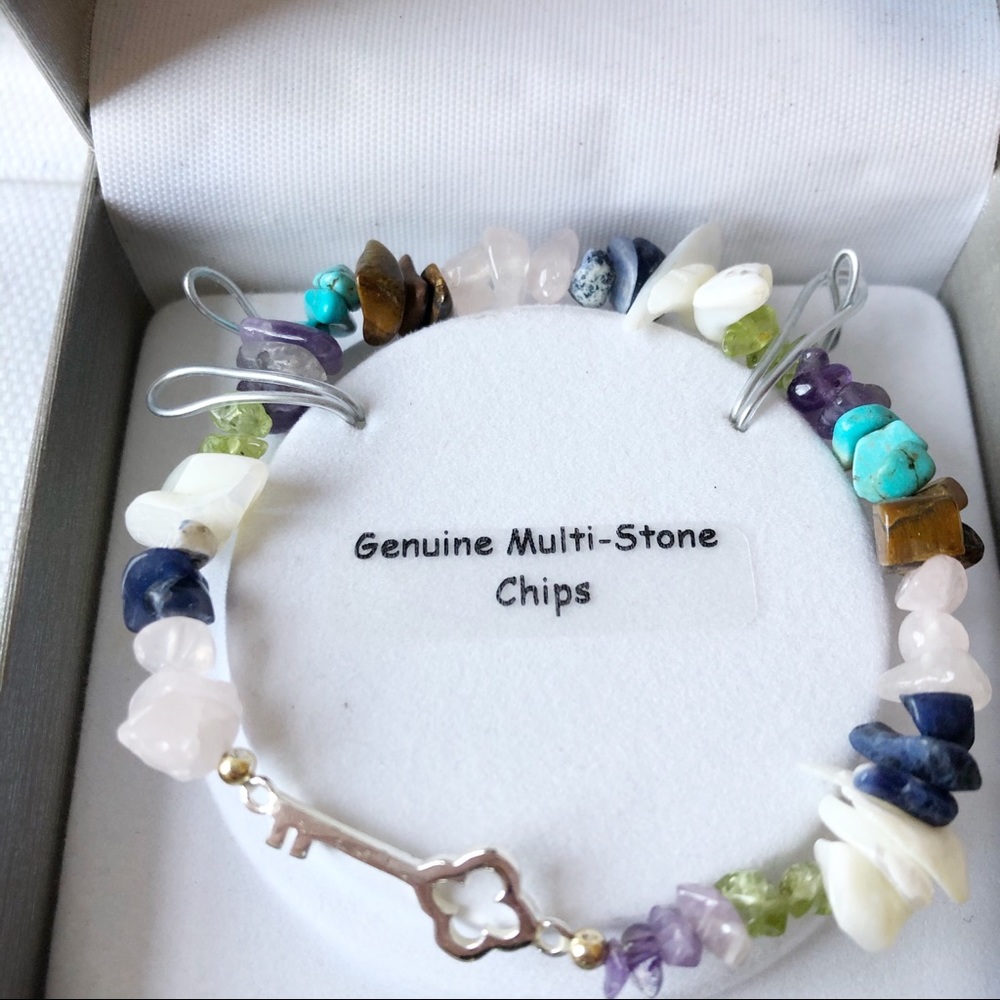 Genuine Multi-Stone Chip Bracelet